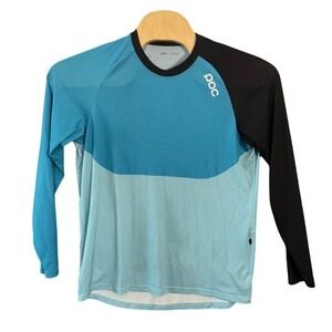 POC Reform Enduro Mountain Bike Jersey Blue Black Long Sleeve Mens XL
